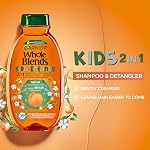 Garnier Whole Blends Kids 2-in-1 Hypoallergenic Shampoo & Hair Detangler with Apricot and Cotton Flower Gently Cleanses and Detangles, 250ml