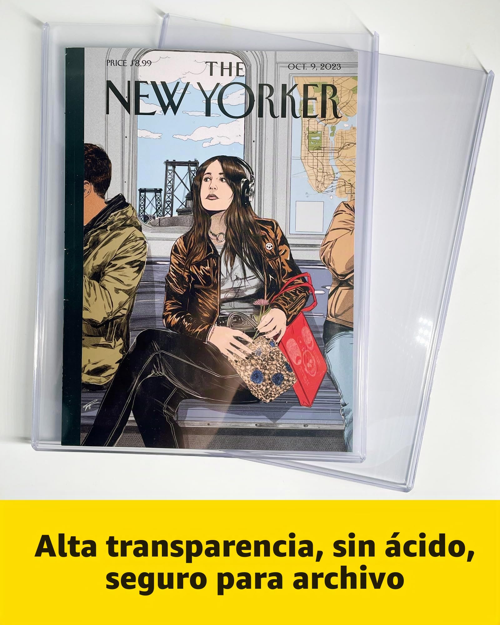 Magazine Toploaders - Fundas de plástico de 7 mm de grosor, 9 x 11.5 pulgadas, protectores de revistas para coleccionistas, paquete de 10 (HMTL90115-10)