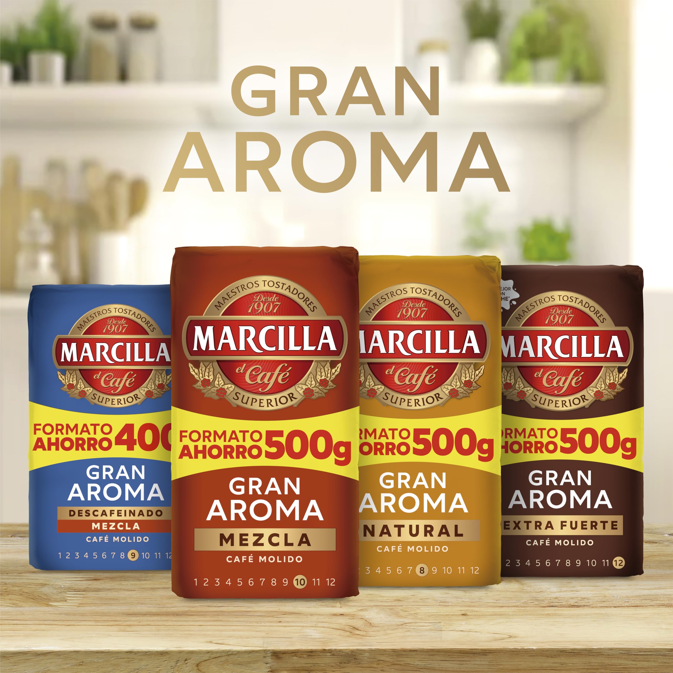Marcilla Café Molido Mezcla |500 g | Para Cafetera Italiana, de Filtro o Pistón