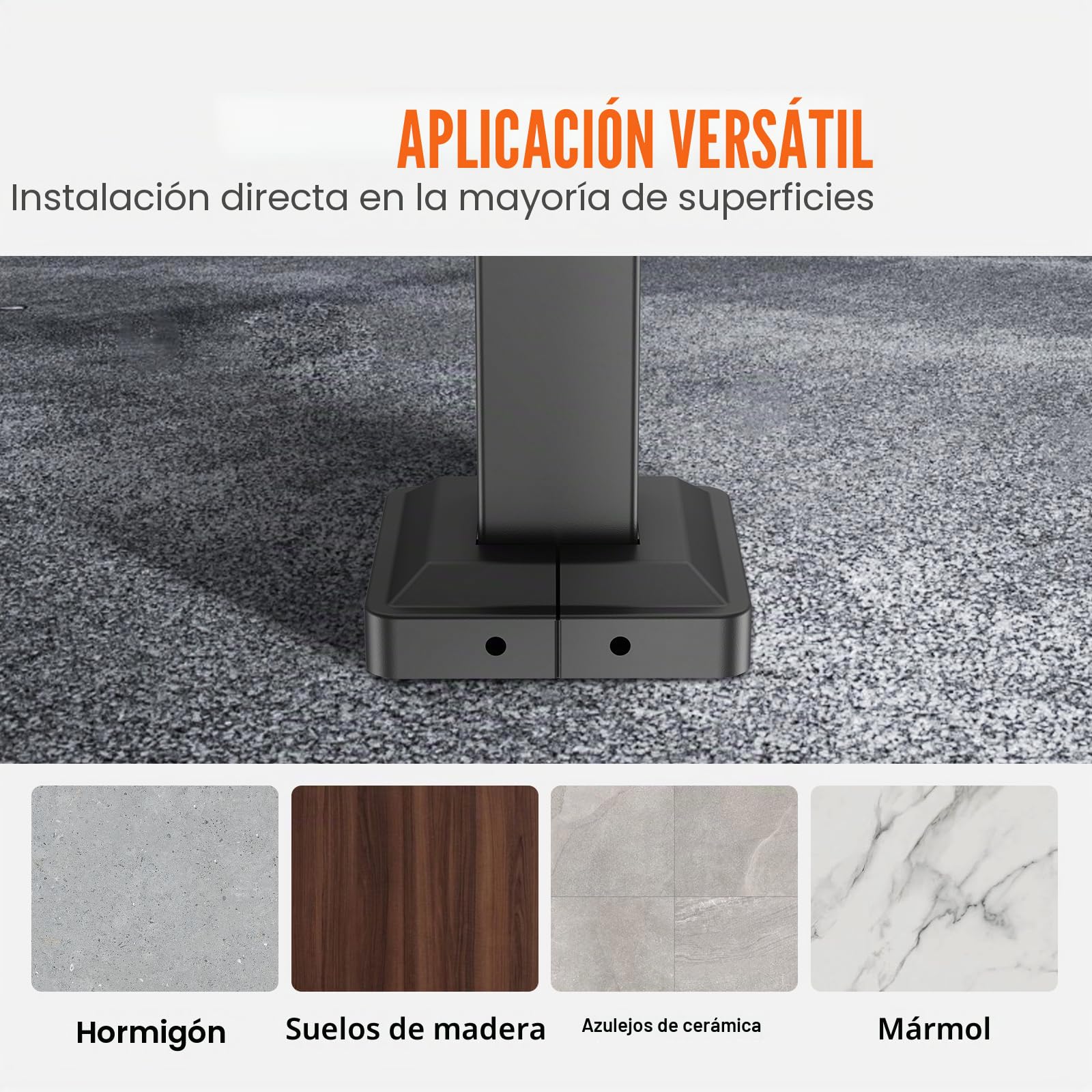 VEVOR Barandilla de Escalera Exterior 140 x 13,5 x 97 cm Barandilla de Hierro Forjado Altura y Ángulo Ajustable Pasamanos Exterior Portal para 3 Escalones Barandilla de Escalera Negro Entrada Jardín