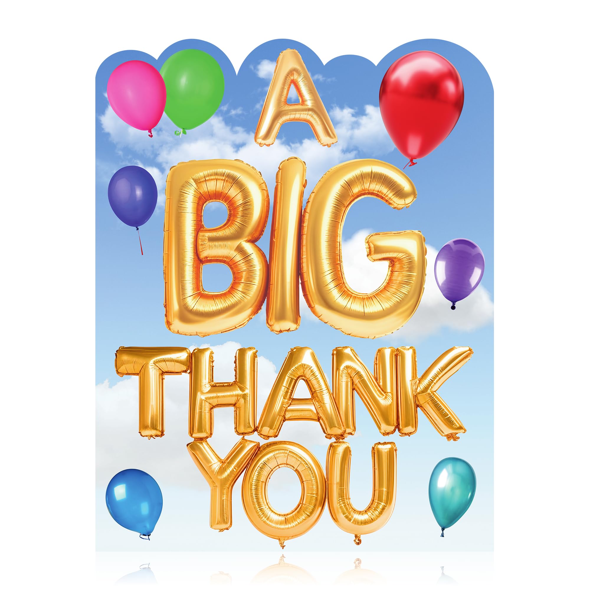 Iconikal Jumbo Greeting Card With Envelope, A Big Thank You, 11 x 14-Inch