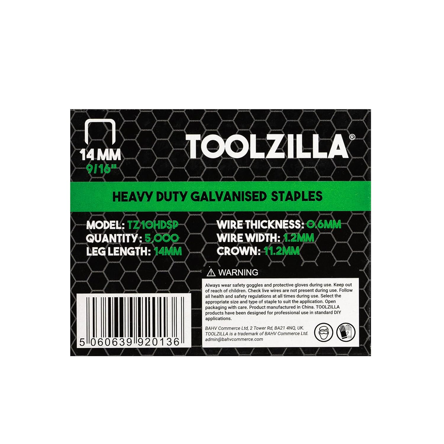 TOOLZILLA Heavy Duty Staples for Staple Gun Pack of 5,000 Toolzilla