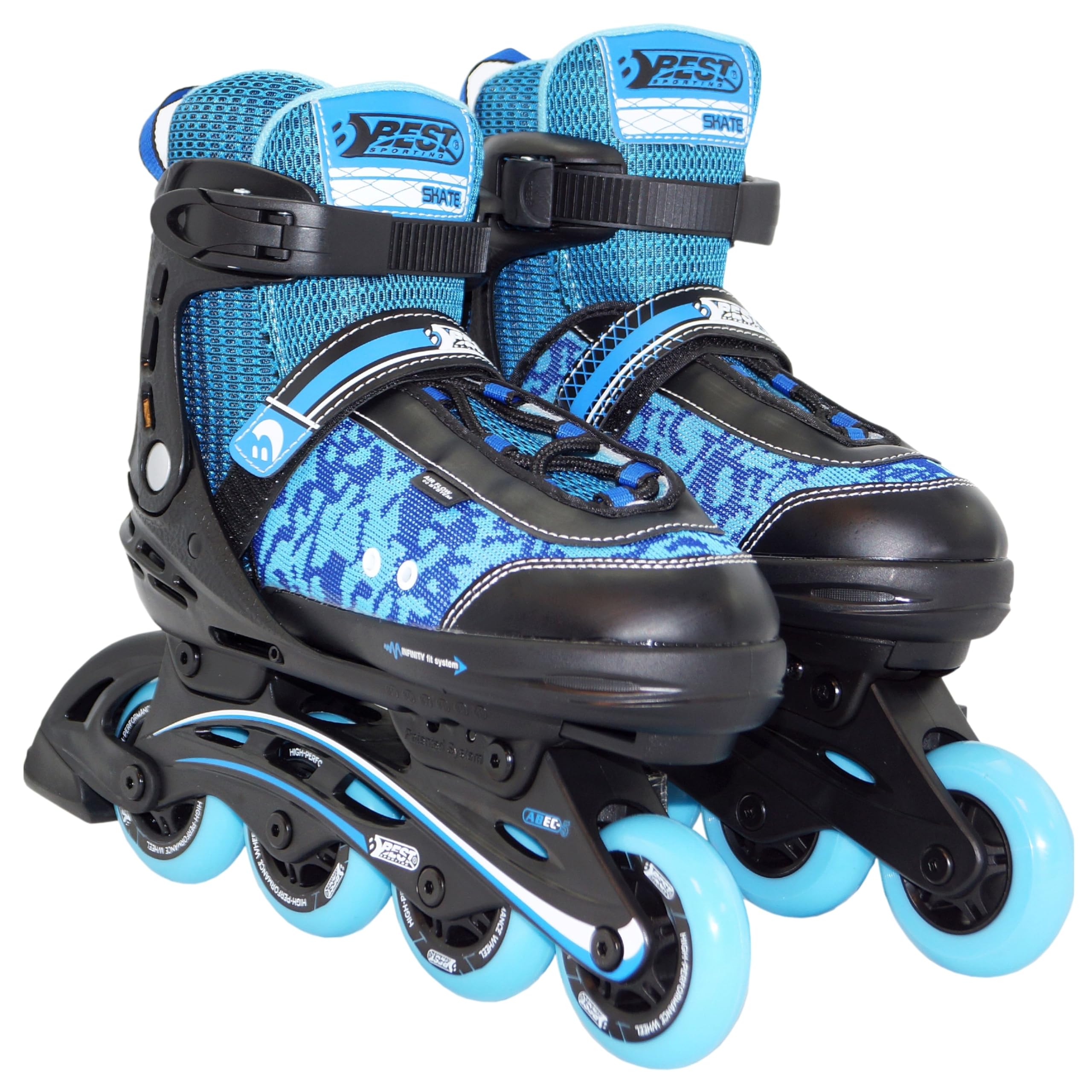 Best Sporting Rollers pour enfants I Patins à roulettes réglables I Rollers robustes pour adolescents avec frein I Rollers pour enfants I Rollers avec 4 roulettes I Taille 29-34 ou 35-40