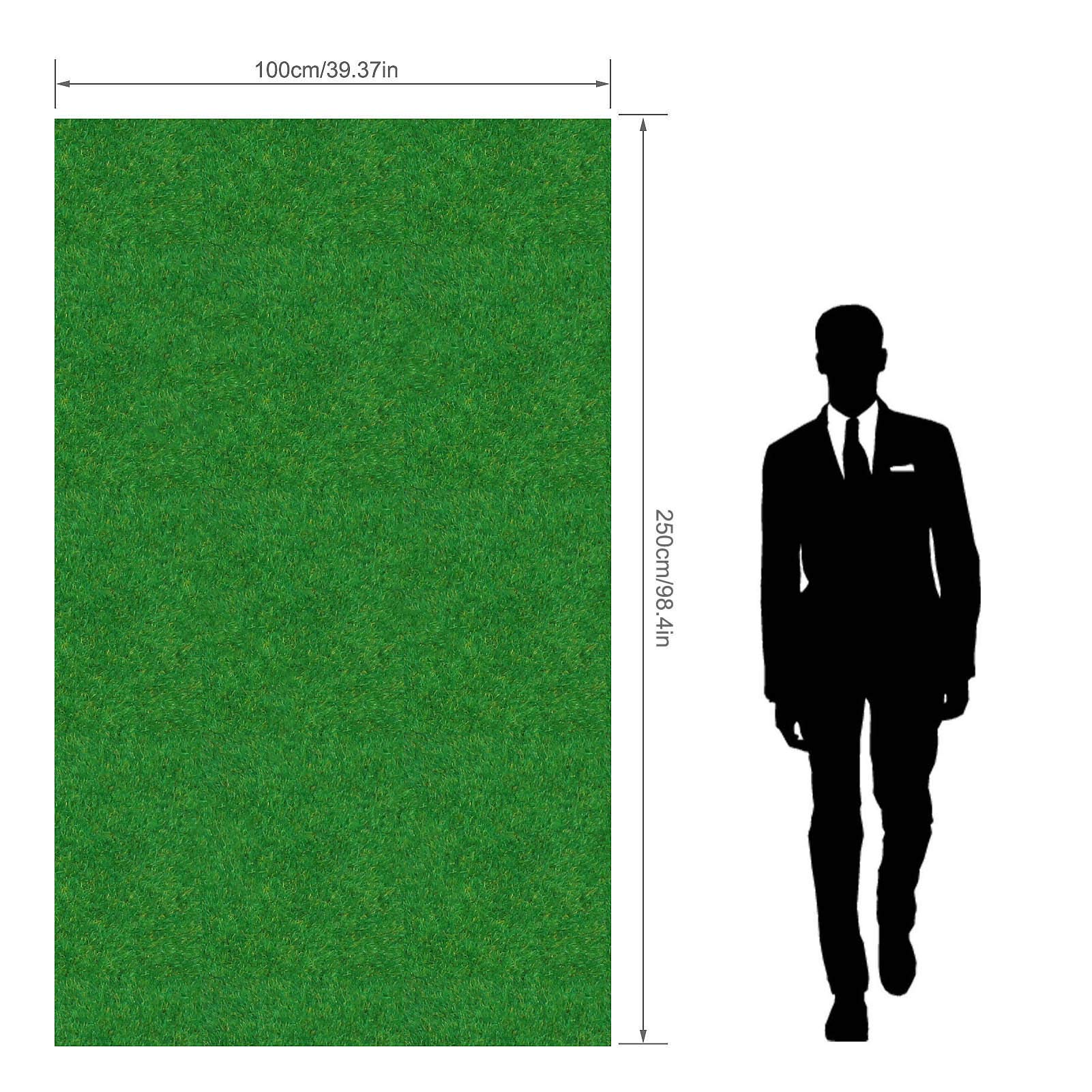 Evemodel Tapis d'herbe miniature 1 m x 2,5 m - Tapis de gazon artificiel miniature pour trace, paysages miniatures (vert foncé)
