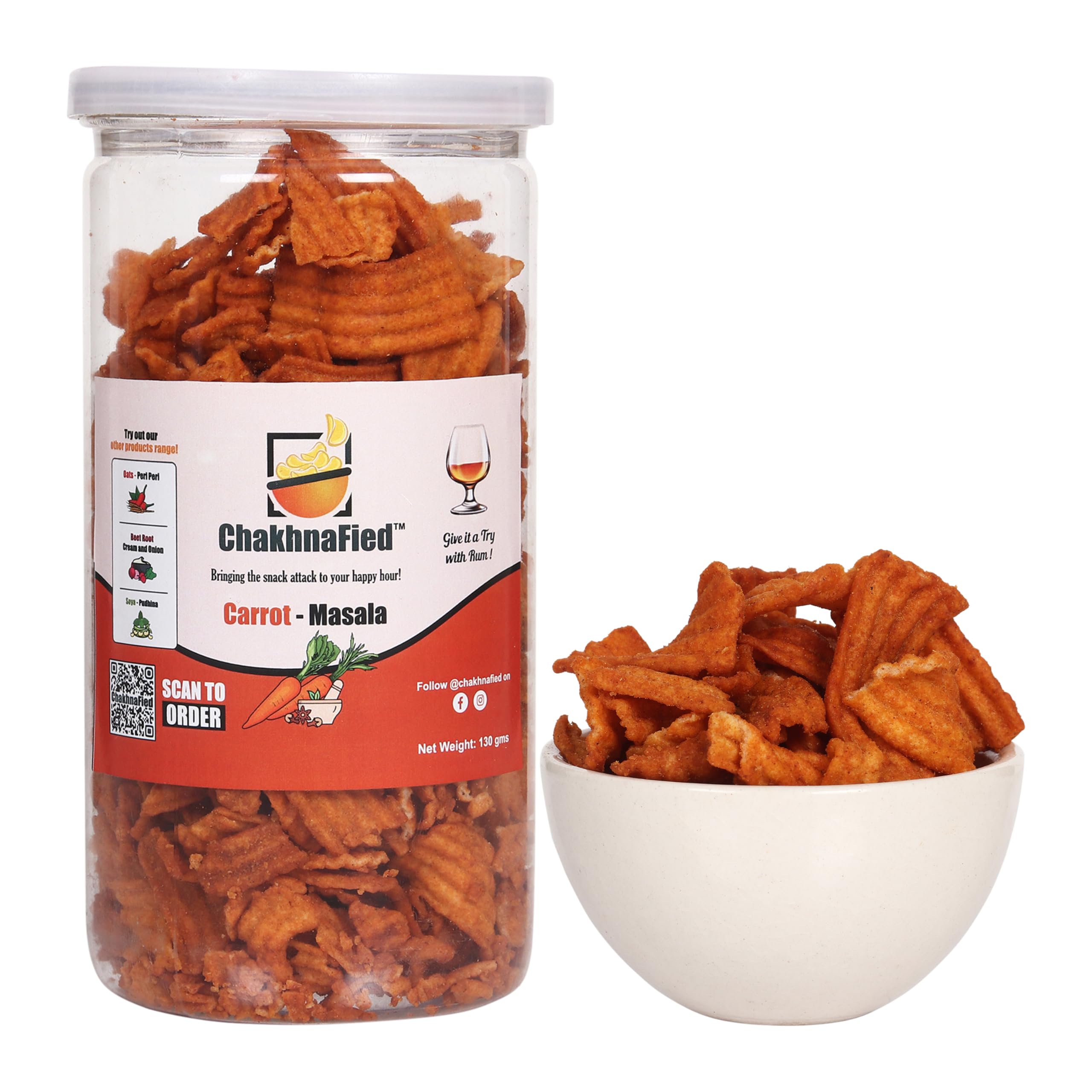ChakhnaFied Crispy Carrot - Masala Chips | High Fiber & Protein Evening Snacks | Healthy And Tasty Guilt-Free Traditional Snacks | Perfect For Gifting Also | 130g Each, Pack Of 4 (B0D78SXY8X) Amazon Price History, Amazon Price Tracker