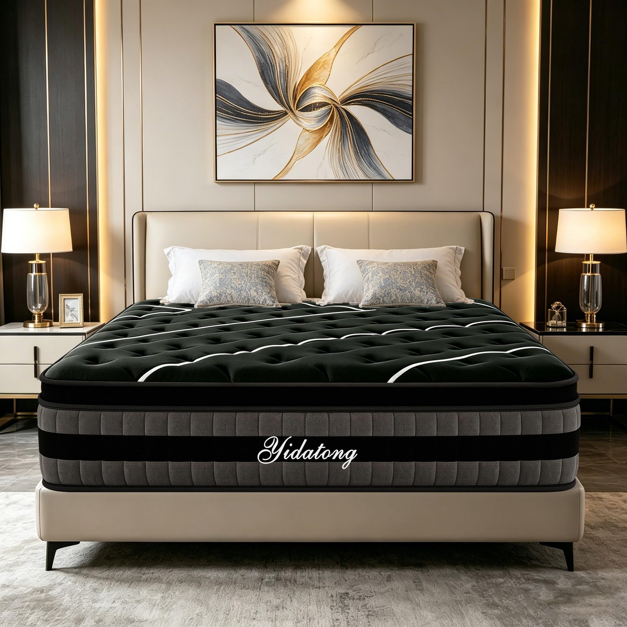 YIDATONG 14 Inch King Hybrid Mattress