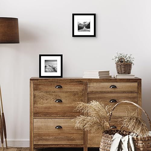 Vista 432 de Americanflat Portarretratos de 8 x 12 pulgadas con plexiglás pulido, juego de 2 portarretratos de 6 x 8 pulgadas con paspartú o para fotos de 8 x 12