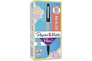 Ultra-Fine Black Flair Felt Tip Pens (12-Pack)