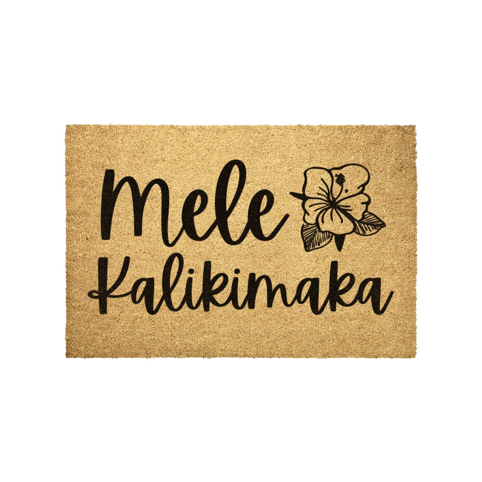 Mele Kalikimaka Doormat, Hawaii Outdoor Mat, Merry Christmas Hawaiian Mat Rug Outdoor Mat Coir