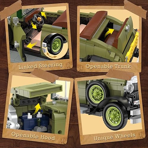 Miniatura 5 de JMBricklayer EB110 - Juego de bloques de construcción de coche deportivo modelo creativo de supercar MOC kits de coche coleccionables clásicos kit