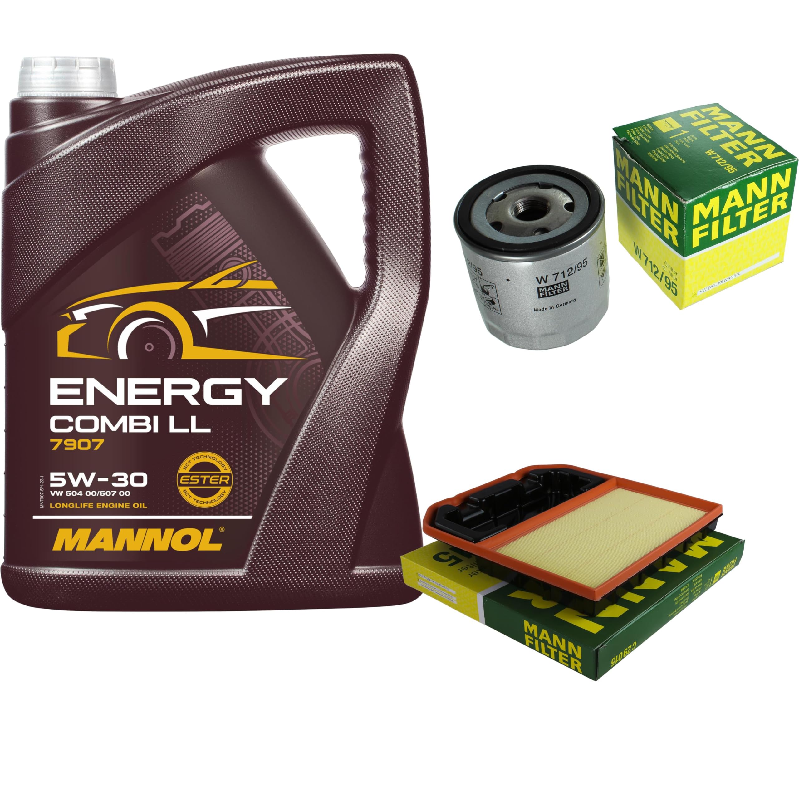 5L MANNOL 5W-30 Combi LL+MANN-FILTER VW UP 6R 6C 1.0