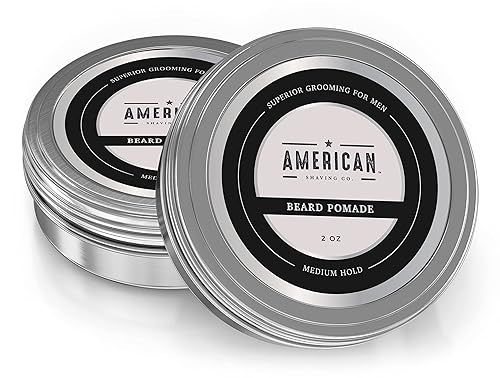 Pomada para el cabello para hombres, suavizante de barba, ingredientes orgánicos, hidrata y da forma a todo el cabello facial, cuidado de la piel