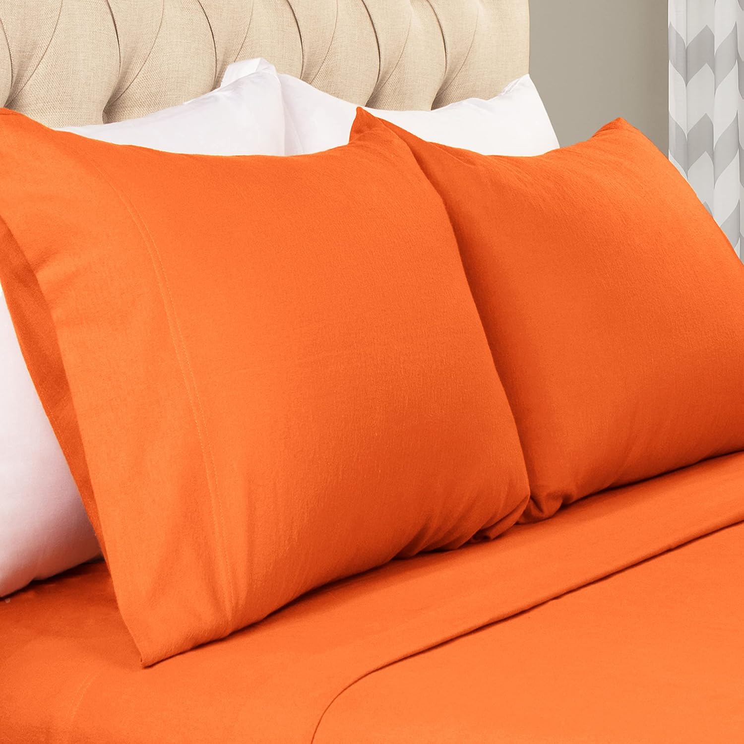 BNM Paisley or Solid Flannel Cotton Pillowcases, Vintage