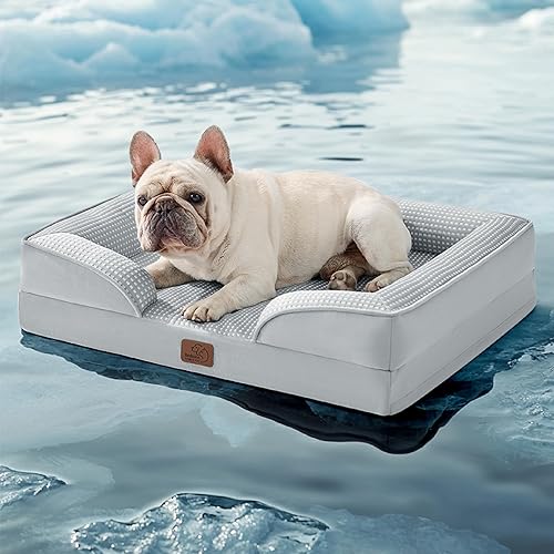 Miniatura 549 de Bedsure - Cama ortopédica XXL para perros, sofá cama lavable para perros gigantes, espuma de soporte con funda extraíble y lavable, forro Marrón