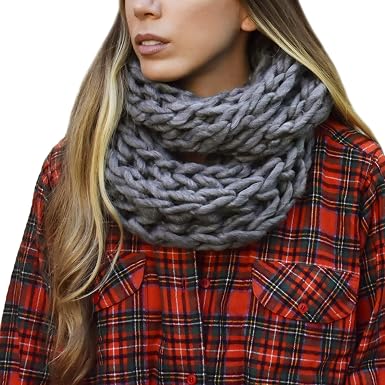 Amazon.com: Leto Collection Bufanda tejida suave y elegante para clima frío  cálida gruesa de punto infinito, Carbón, talla única : Ropa, Zapatos y  Joyería