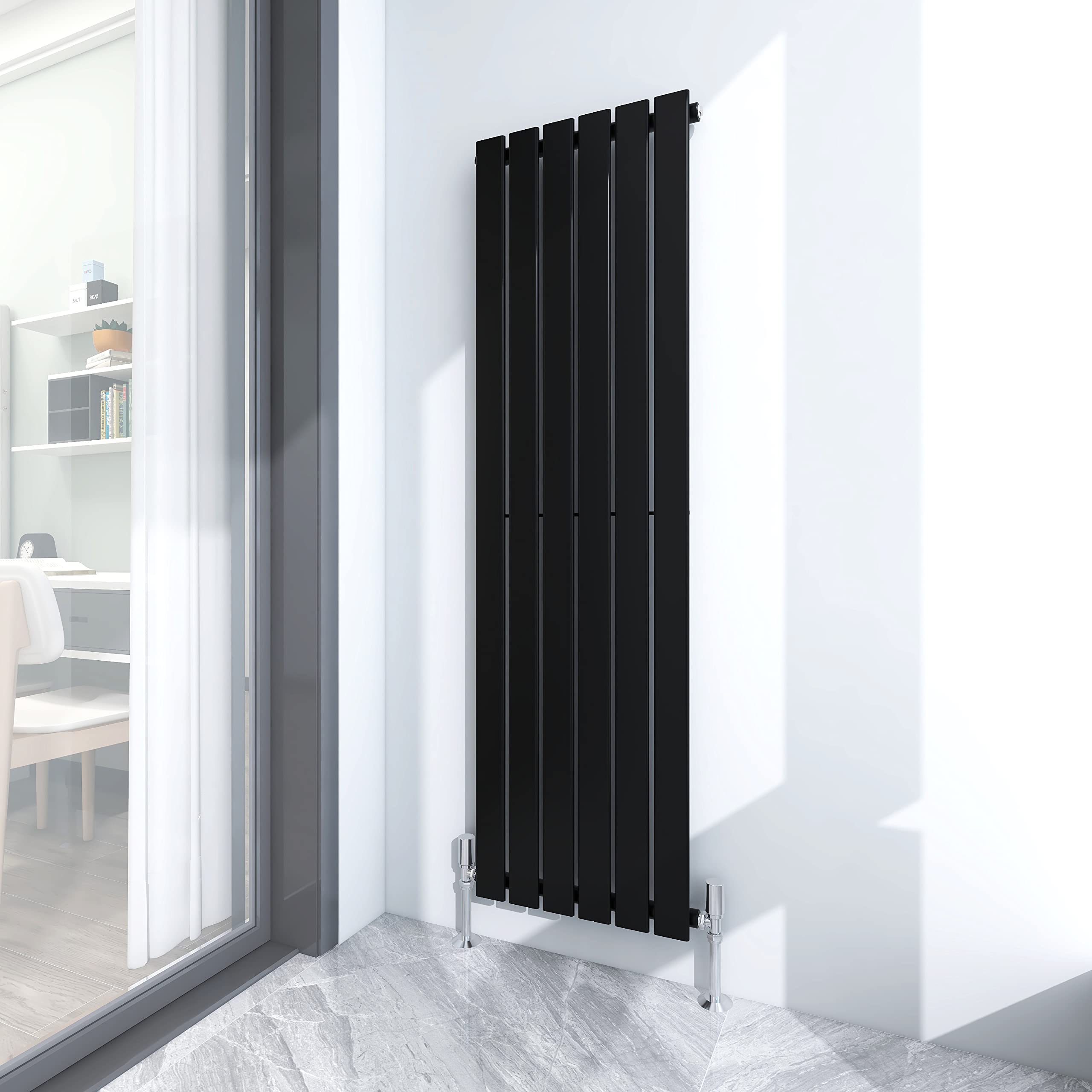 MCC Direct Flat Panel Double Radiator 1600x408 Black - High Output Efficient Heating