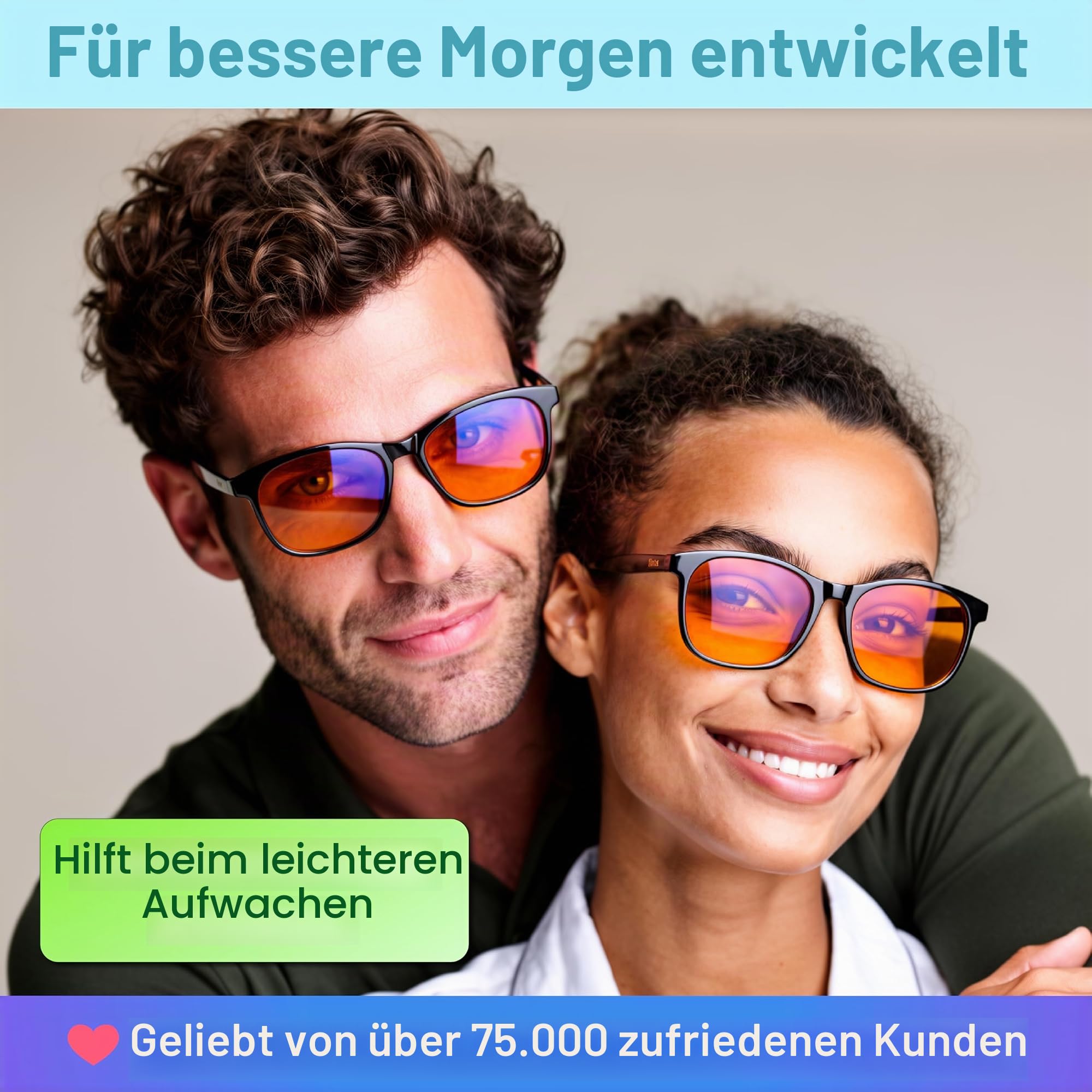 Orange Amber Blue Light Blocking Reading Glasses for Better Sleep - Men Women - Computer Glasses to Block Out Blue Light