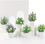 Der Rose 4 Pack de petites plantes fallacieuses Mini Faux plantes artificielles avec de fausses fleurs pour la maison Chambre ferme Salle de bain Décor Intérieur