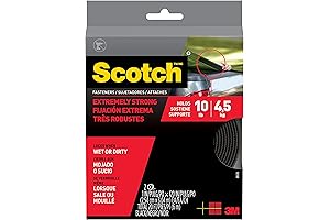 1" x 10ft Scotch Fasteners RF6761 Reclosable Black