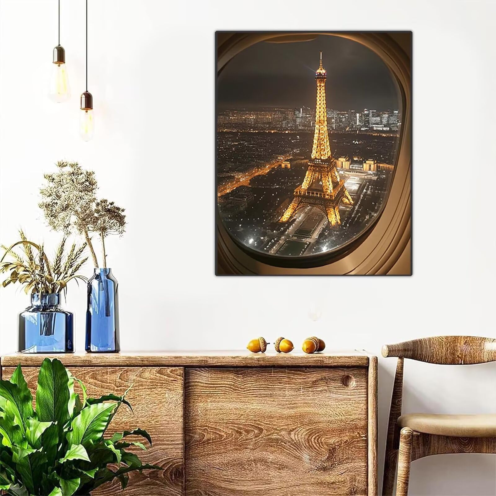 5D Diamond Painting Eiffelturm Diamant Malen Nach Zahlen 60x80 CM ZXSH9862 | Diamant-Vollabdeckung Landschaft Leinwand zum Bemalen, Kreatives Deko Wohnzimmer Büro Desktop Geschenke für Frauen Mann