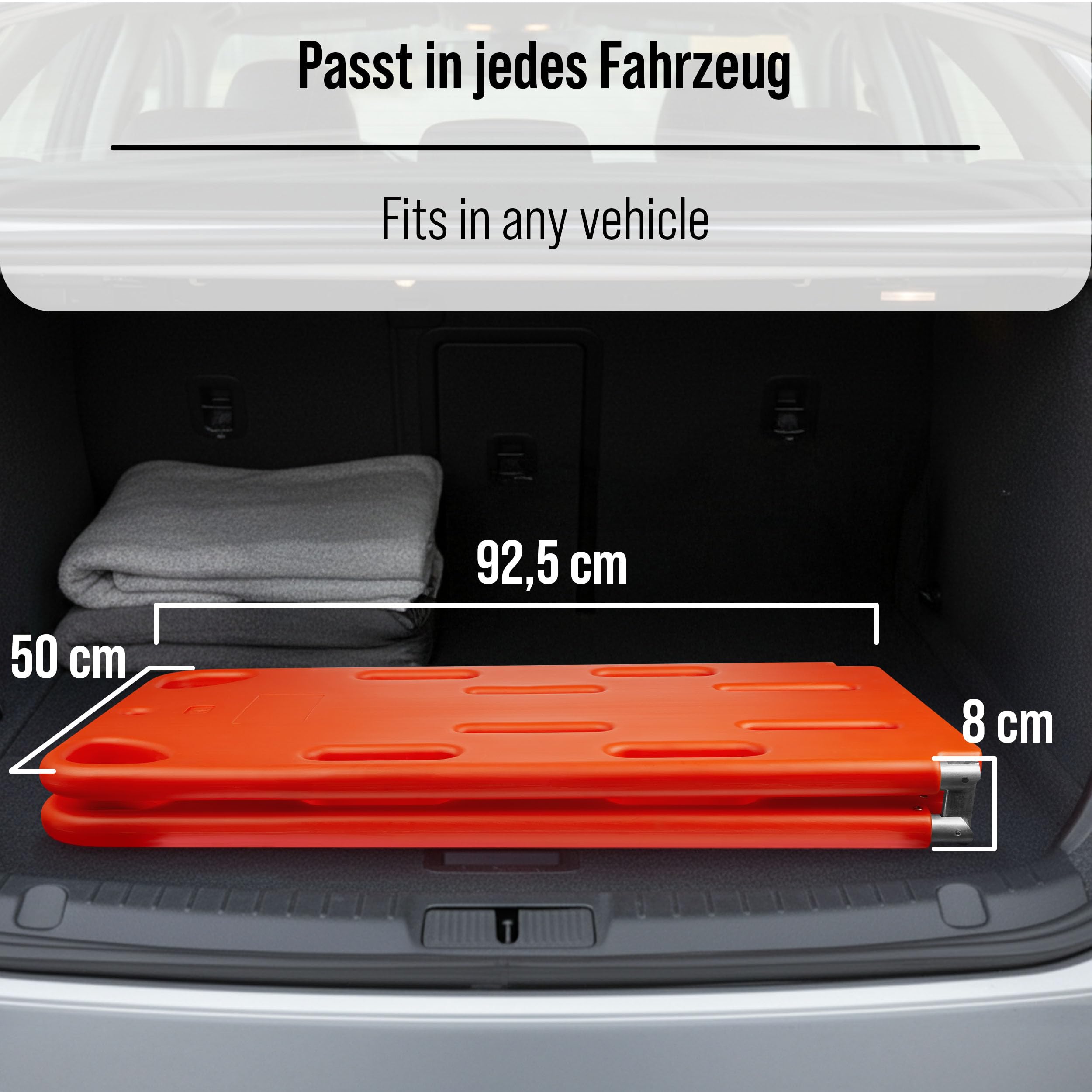 Pulox WTG-100 Spineboard klappbar für Land- & Wasserrettung | Rettungsbrett inklusive 2 Gurten, platzsparend transportierbar für Bergung, Transport und Notfalleinsätze