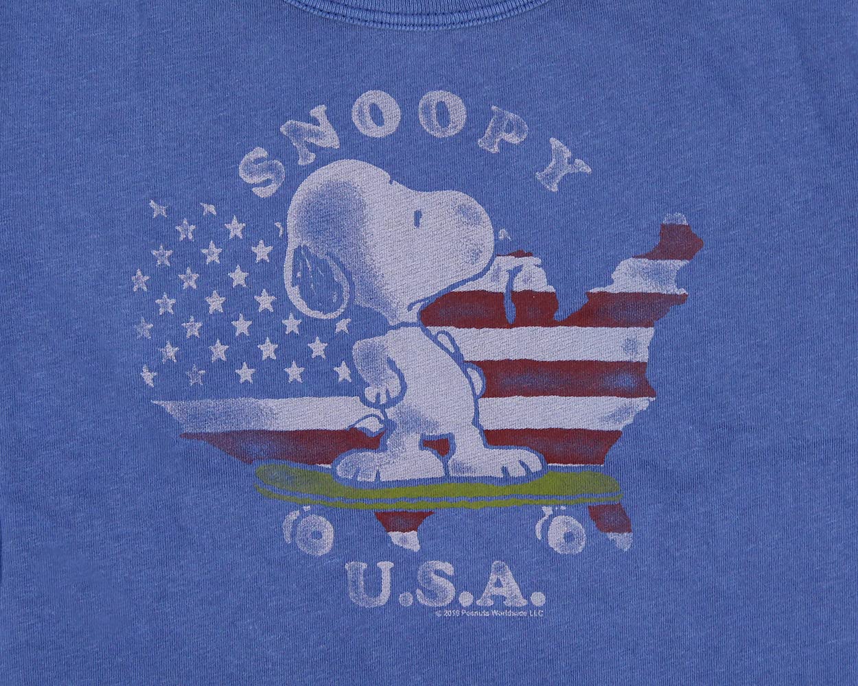 Peanuts Snoopy Baby Kids USA Skateboard America Vintage Distressed T-Shirt Tee, 18 Months