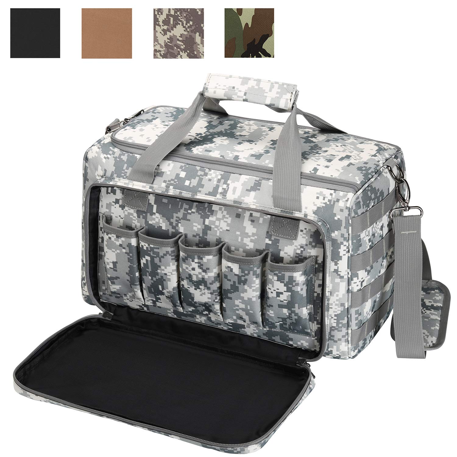 Tactical Pistol Range Bag Gun Ammo Shooting Duffle Bag