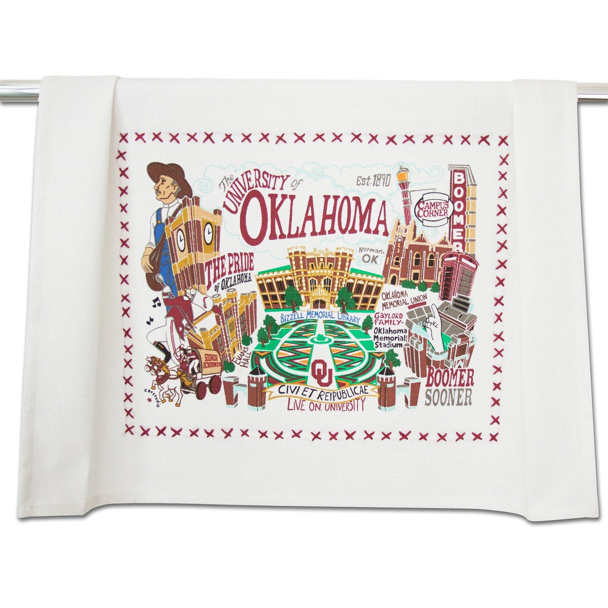 catstudioDish Towel, University of Oklahoma Sooners Hand Towel - Collegiate Kitchen Towel for Oklahoma Fans for Students, Graduation, Parents and Alums