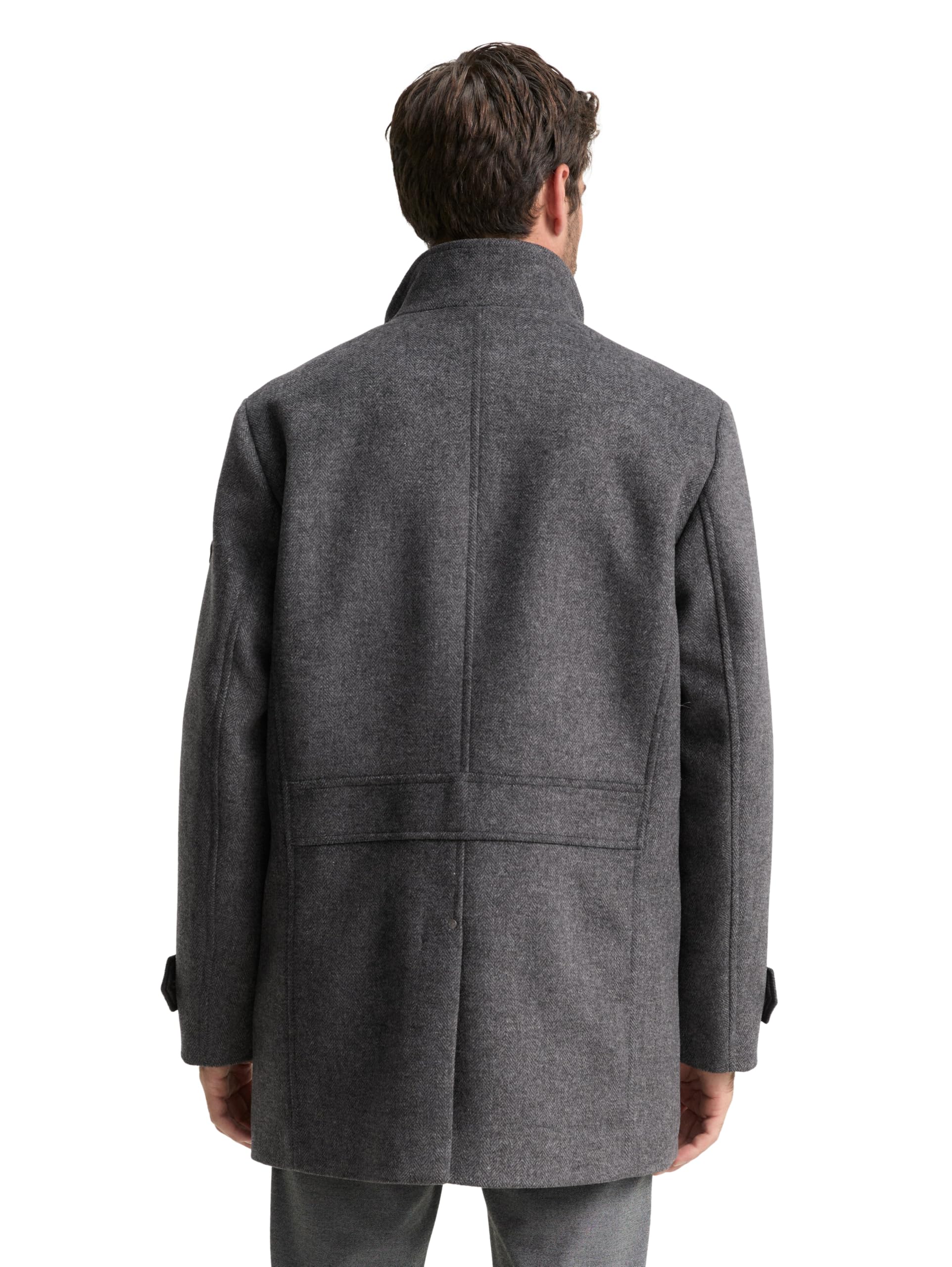 Tom Tailor Herren Wollmantel mit Innenjacke