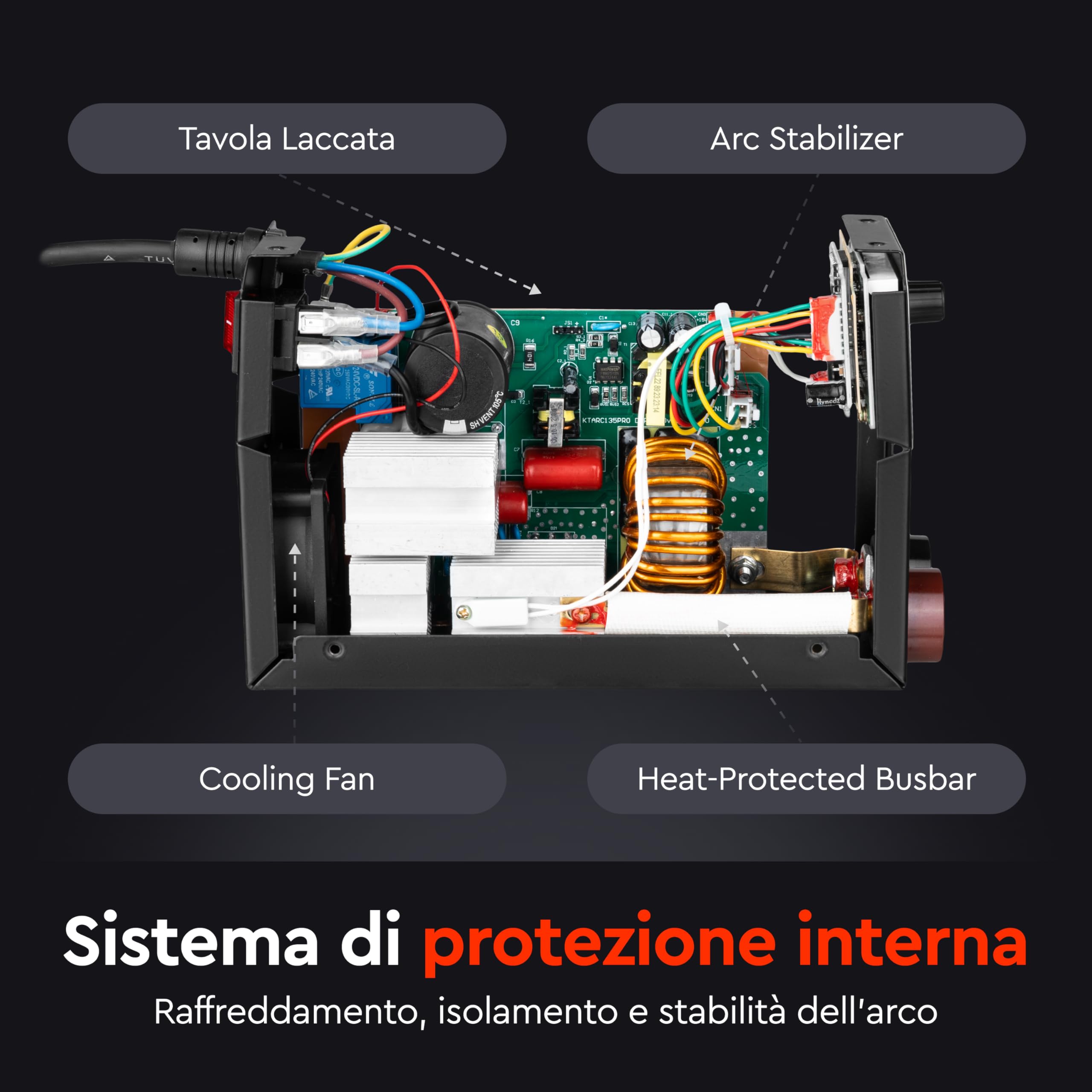 Saldatrice Elettrodo i120 Mini 120A 230V - Saldatrice con Hot Start, ArcForce, AntiStick, VRD e Display LED - Saldatrice Inverter Elettrodo per Ferro e Acciaio di Dnipro-M