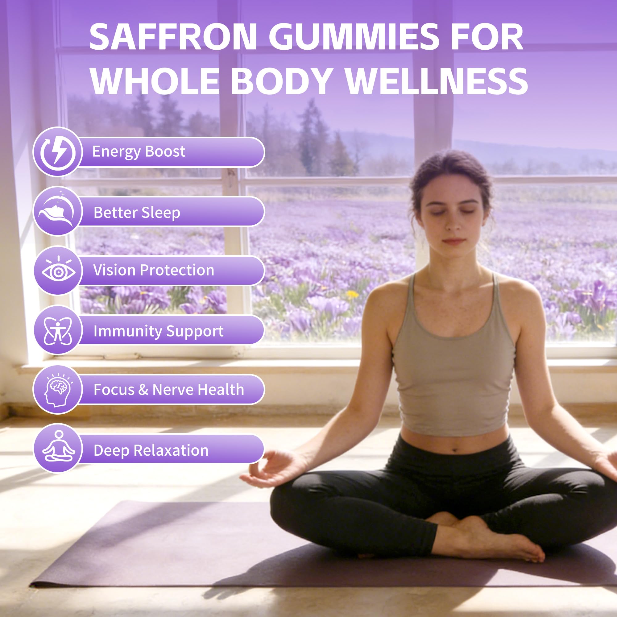 Saffron Gummies for Kids & Adults for Relaxation, Focus and Mood Support — Amazon image 3