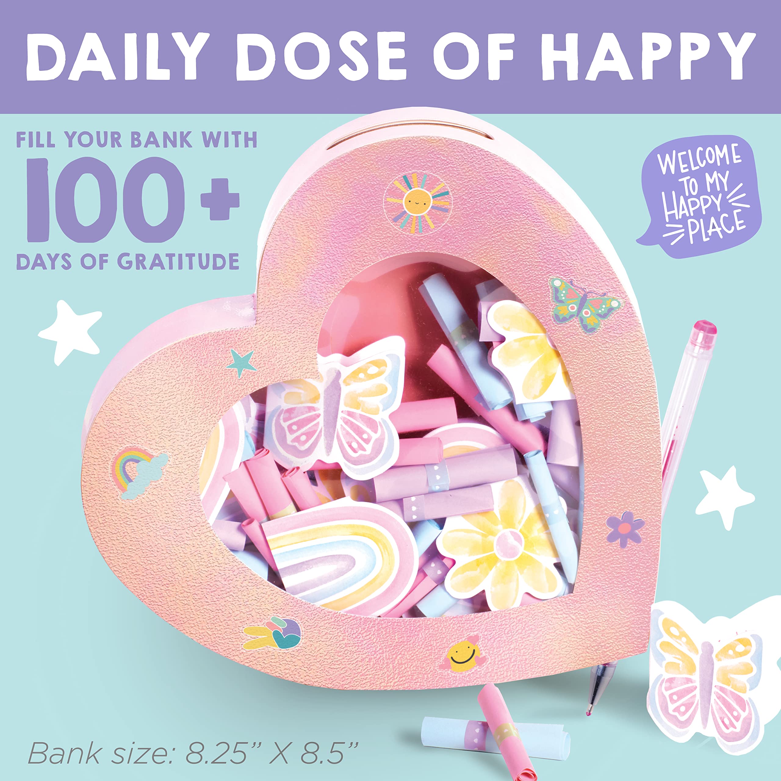 Creativity for Kids Happiness Bank - Kits de manualidades para niñas y niños, juguetes para niños, artesanía de atención plena para niños a partir de 7 a 10 años