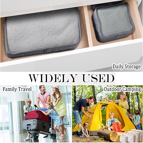 Miniatura 6 de Shappy Juego de 12 cubos de equipaje organizadores de equipaje, bolsas de equipaje de viaje, maletas, organizadores de equipaje con bolsa