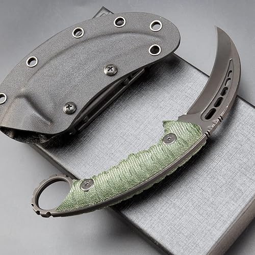 Miniatura 6 de C1112 Cuchillo fijo, cuchillo de hoja fija, hoja de acero D2+mango G10 cuchillos de campamento al aire libre, cuchillos de herramientas EDC con