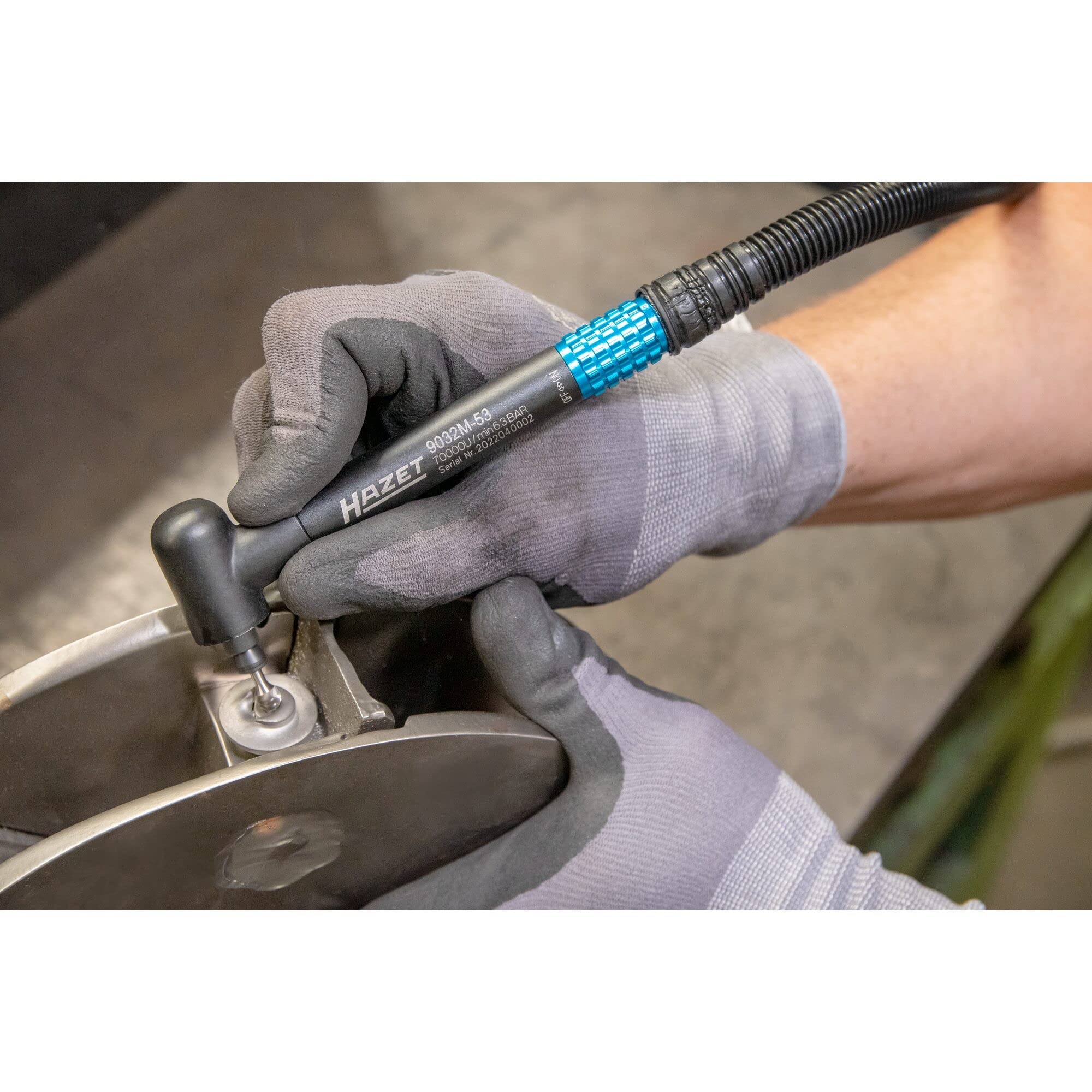 Micro-Meuleuse Pneumatique HAZET 9032M-53 - 70 000 Tr/min - Pour Espaces Restreints - Fabriqué En Allemagne
