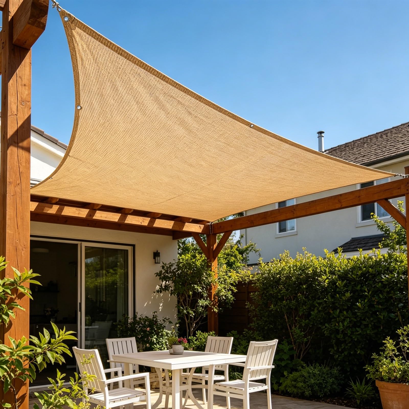 Toile d'ombrage pour patio extérieur, profitez d'un balcon frais en été