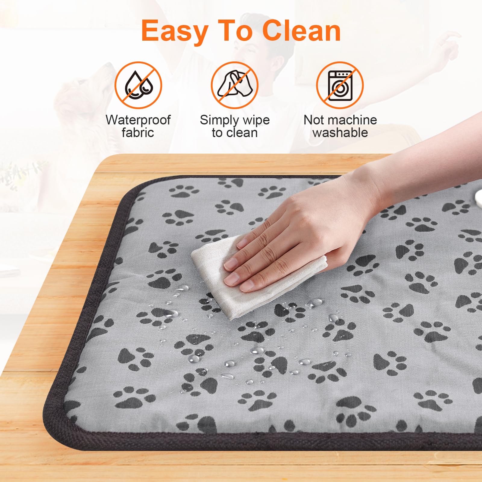 Pet Heating Pad, 9 Adjustable Temperature Dog Cat Heating Pad with