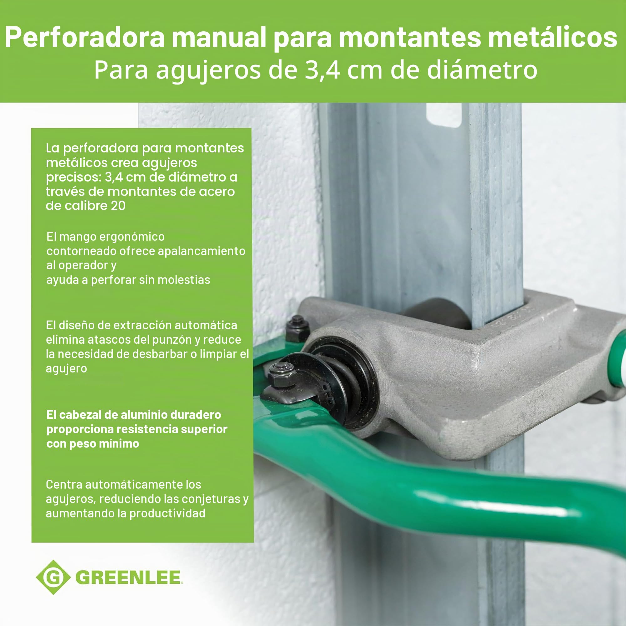 Greenlee - Perforadora de metal (710), fabricación de agujeros (710)