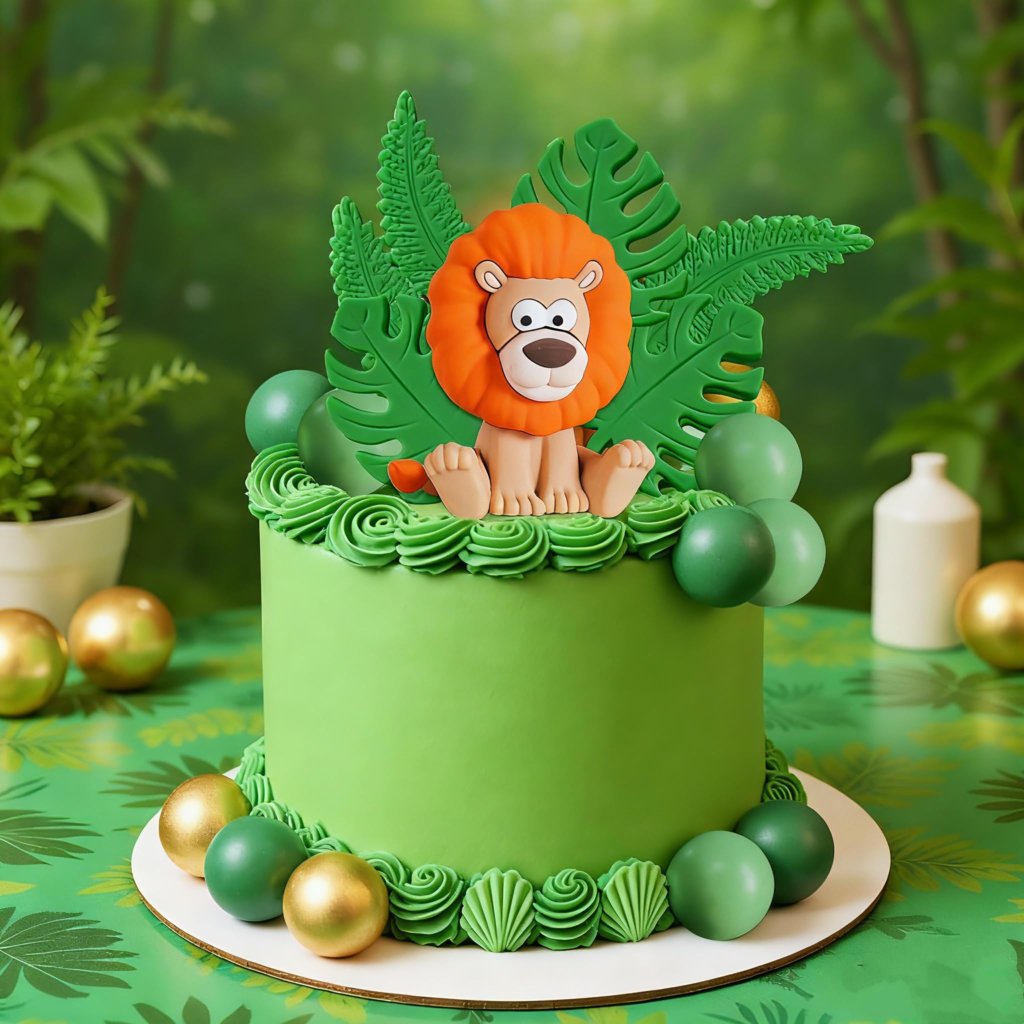 Lion Birthday Decorations Safari Animal Cake Toppers Safari Cake Topper Wild One Cake Topper Jungle Baby Shower Cake Decorations