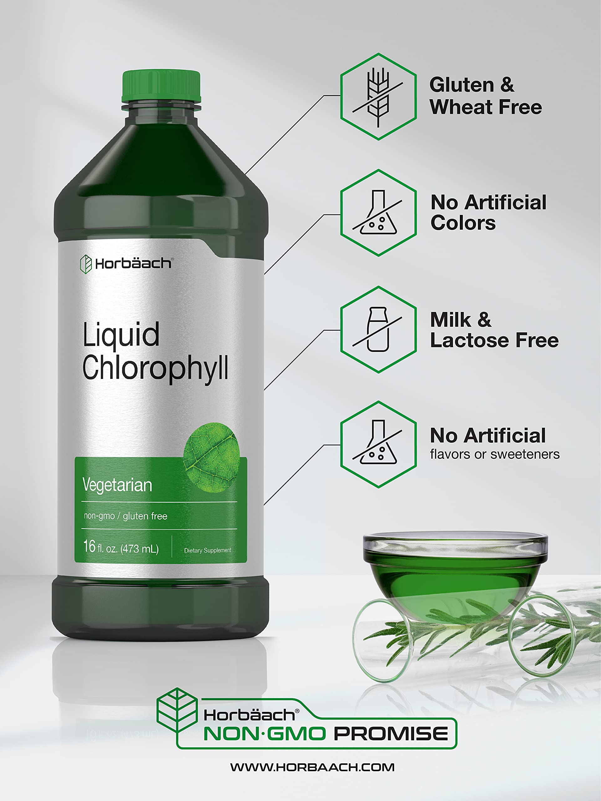 Buy Liquid Chlorophyll 100mg 32 oz (2 x 16 oz Bottles) Vegetarian