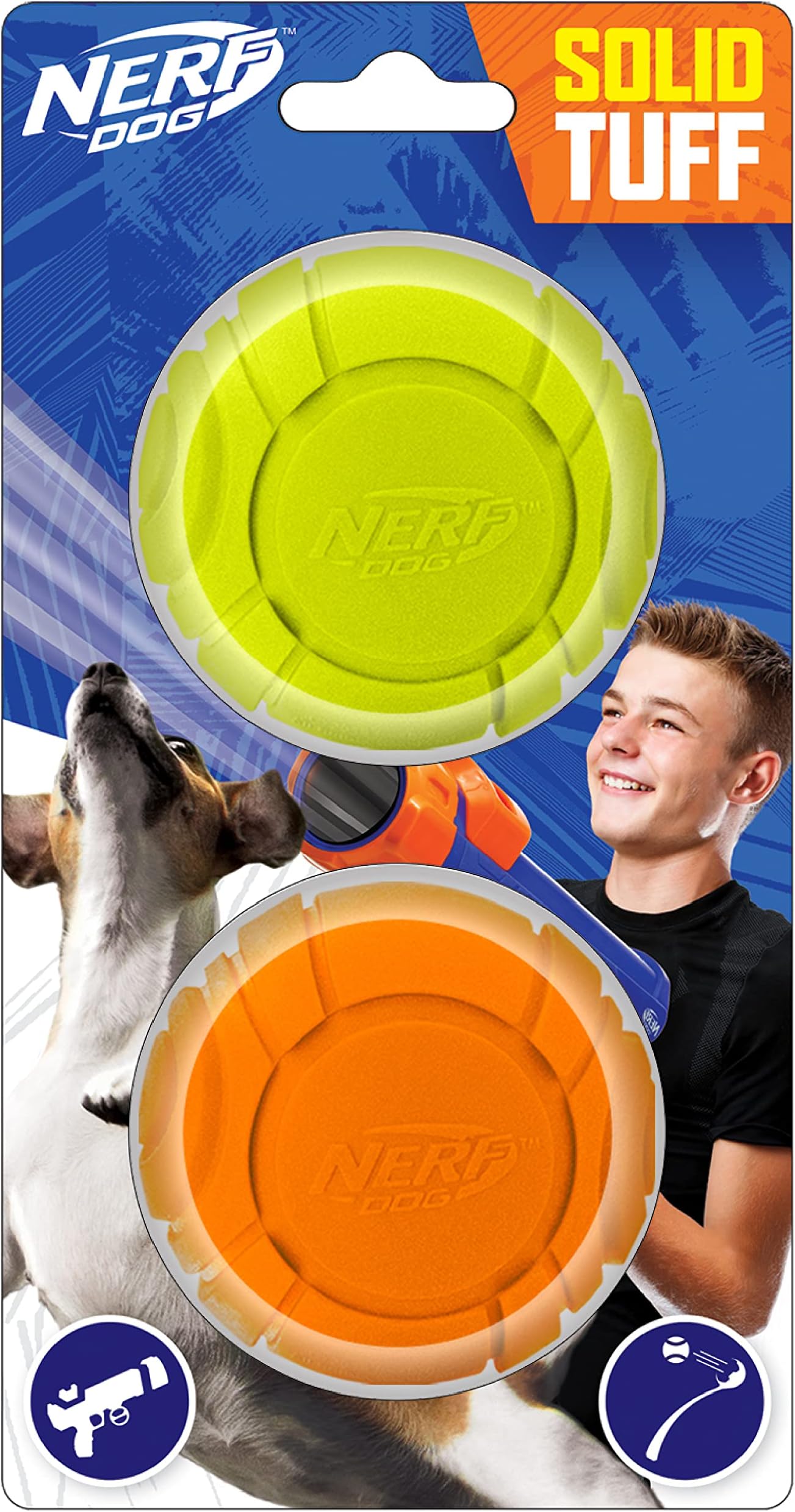 Nerf Dog Soccer Quietschen Ball Hundespielzeug, Medium, Grün