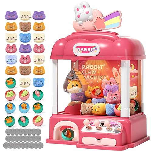Aiqi Large Kids Claw Machine, 16.5 * 11 * 9.6in Electronic Claw Game Machine for Party Birthdays with Lights Sound, Candy Vending Grabber, Prize Dispenser Toys for Girls and Boys