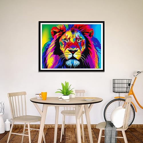 Miniatura 6 de Wergund - Pintura de diamantes de tigre, kits de pintura de diamantes para adultos, bordado de diamantes de imitación de cristal, punto de cruz,