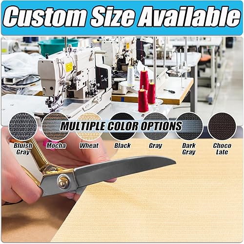 Miniatura 6 de Amagenix 90% paño para sombra solar con ojales, 8 x 12 pies, pérgola de repuesto, para toldo, pantalla de privacidad para patio al aire libre,