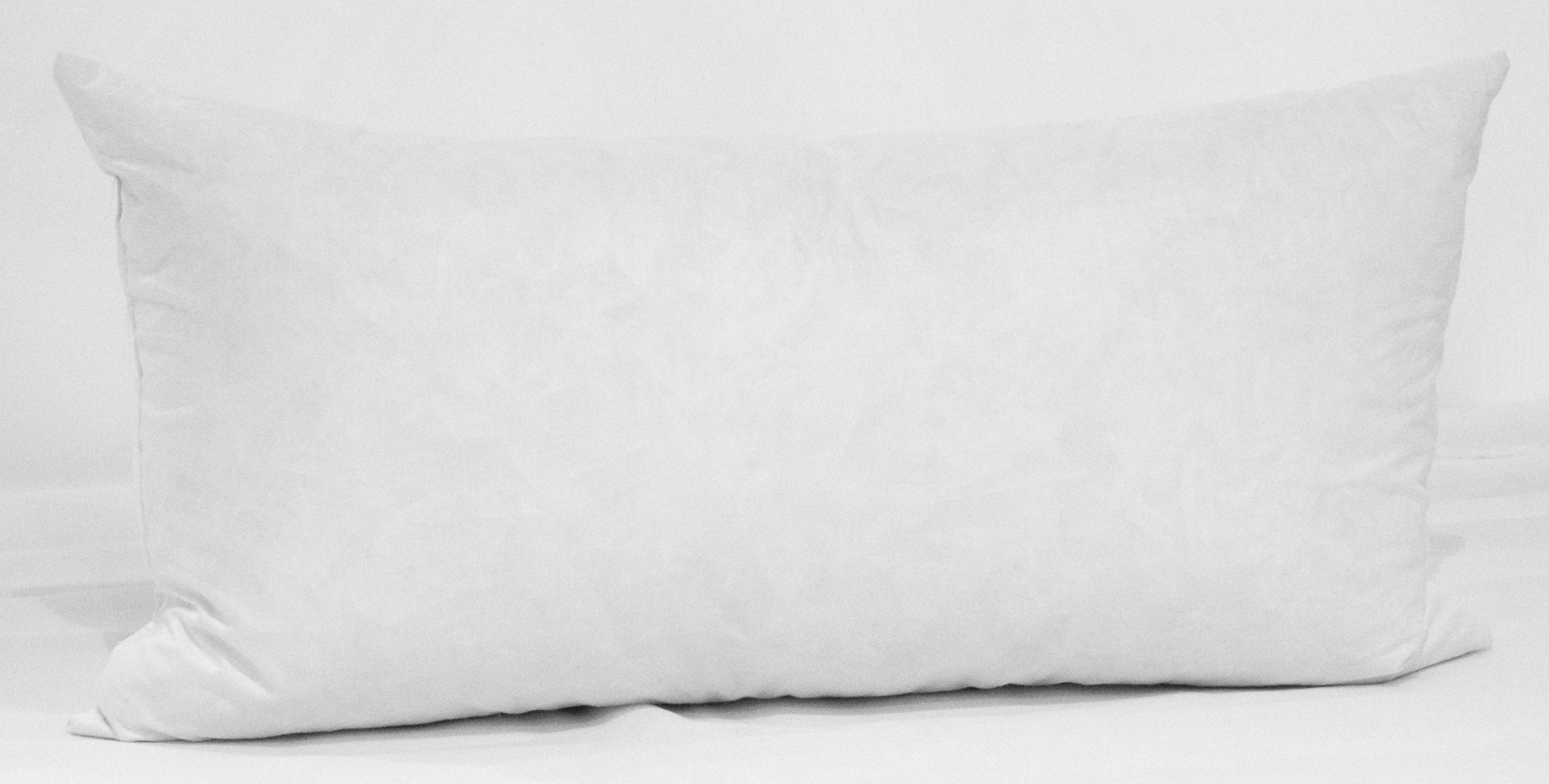 Furnishnk White Luxury Extra Filled 18" X 22" (45Cm X 55Cm) Oblong Shaped Duck Feather Cushion Pad