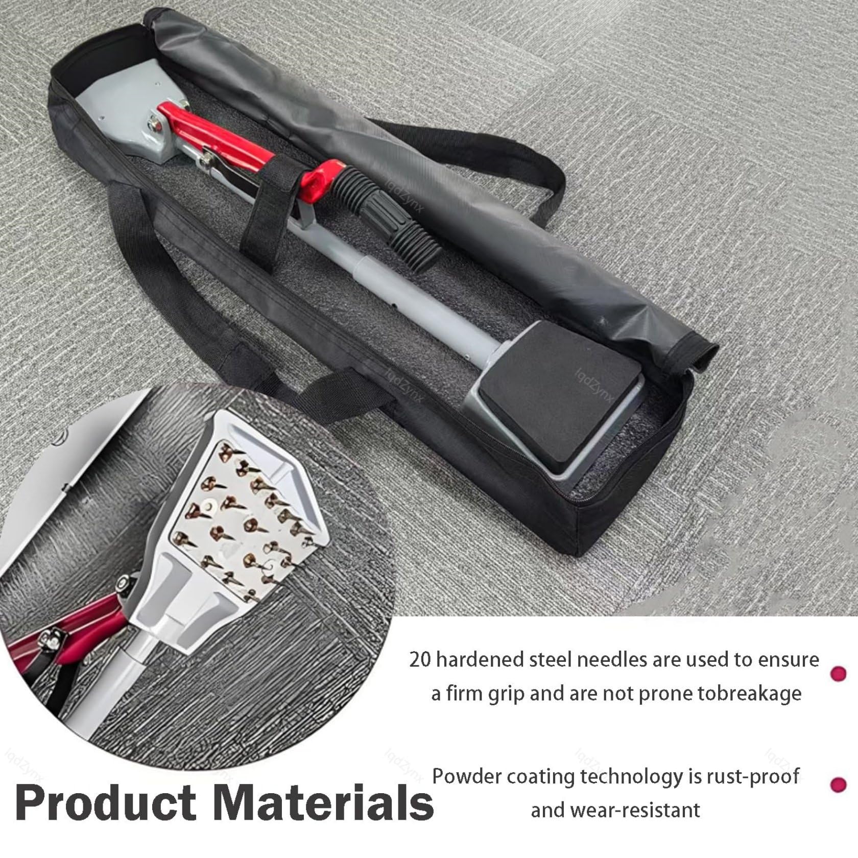 Kit d'outils d'étirement de tapis, outil d'installation de sol sans genou, design triple poignée pour projets de bricolage, outil de montage essentiel pour une installation facile de tapis