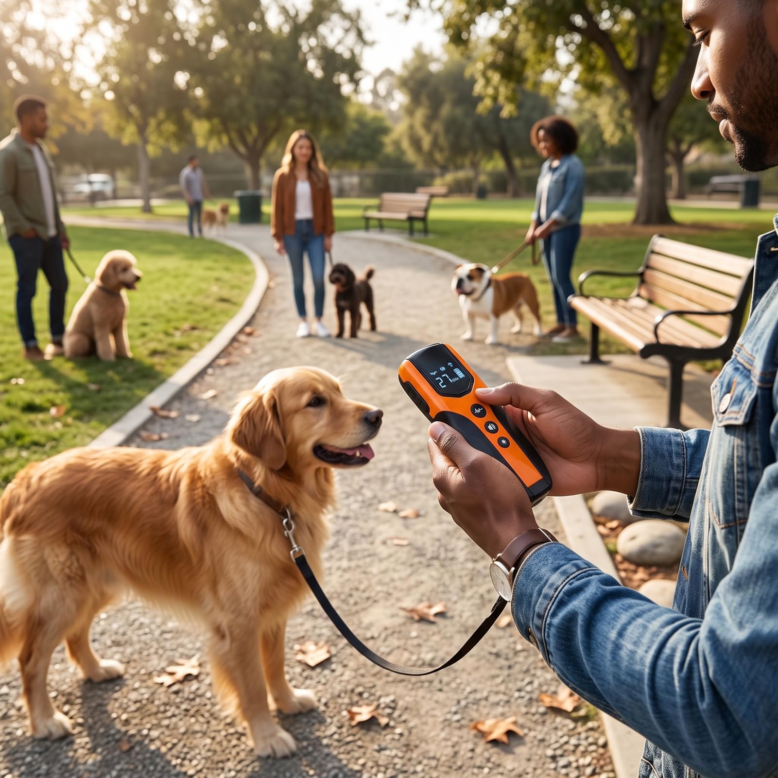 Display Digitale Ricaricabile Deterrente Antiabbaio per Cani Ad