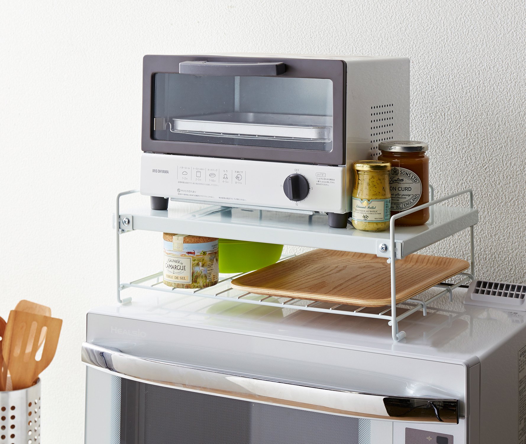 ❤科学的構造に基づいた設計で地震にも強く安心安全♪❤高耐荷重30kg❣レンジ台 ❤科学的構造に基づいた設計で地震にも強く安心安全♪❤高耐荷重30kg