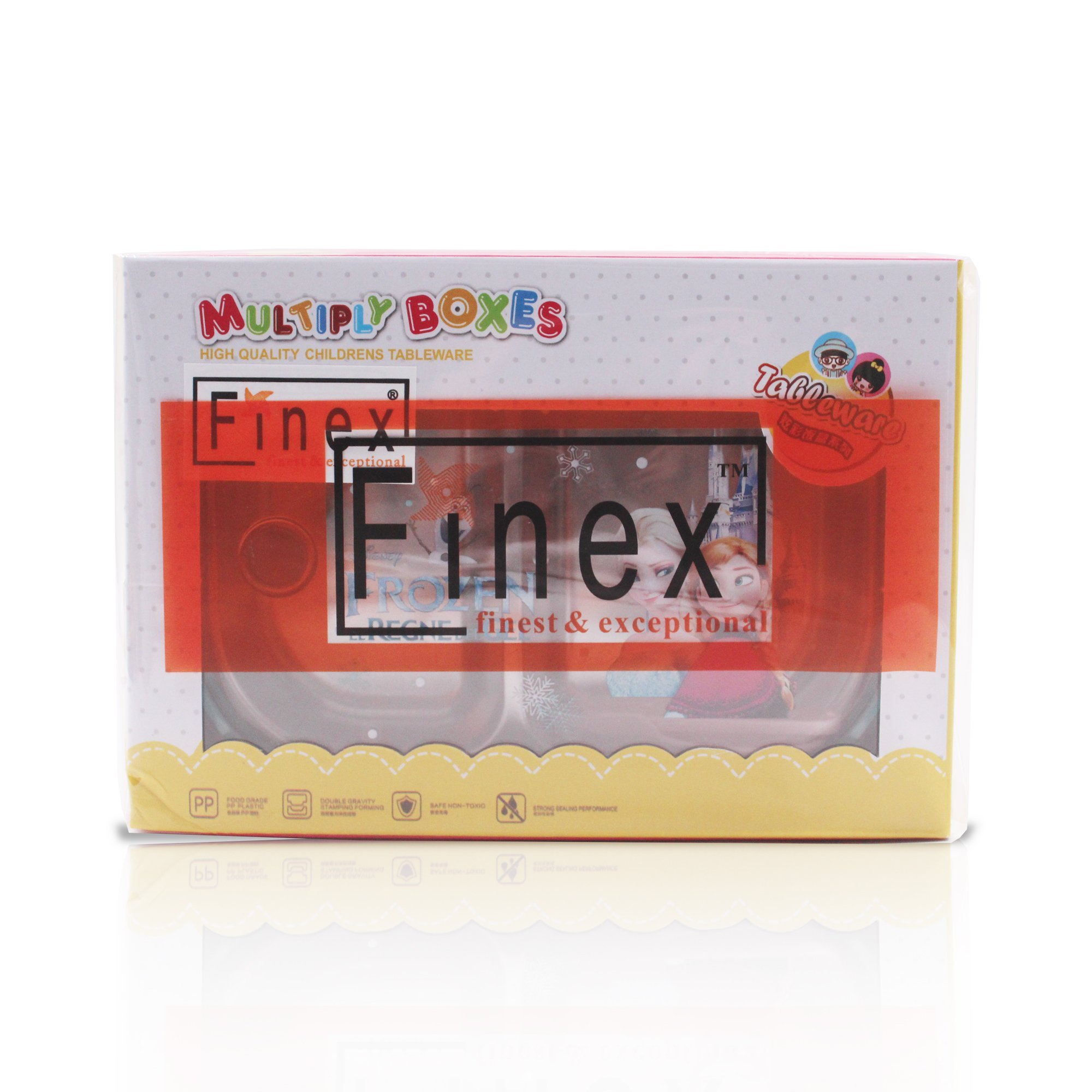 AJW-Lunch Box Bento Box Avec Cuillère Fourchette 3 Compartiments Sans