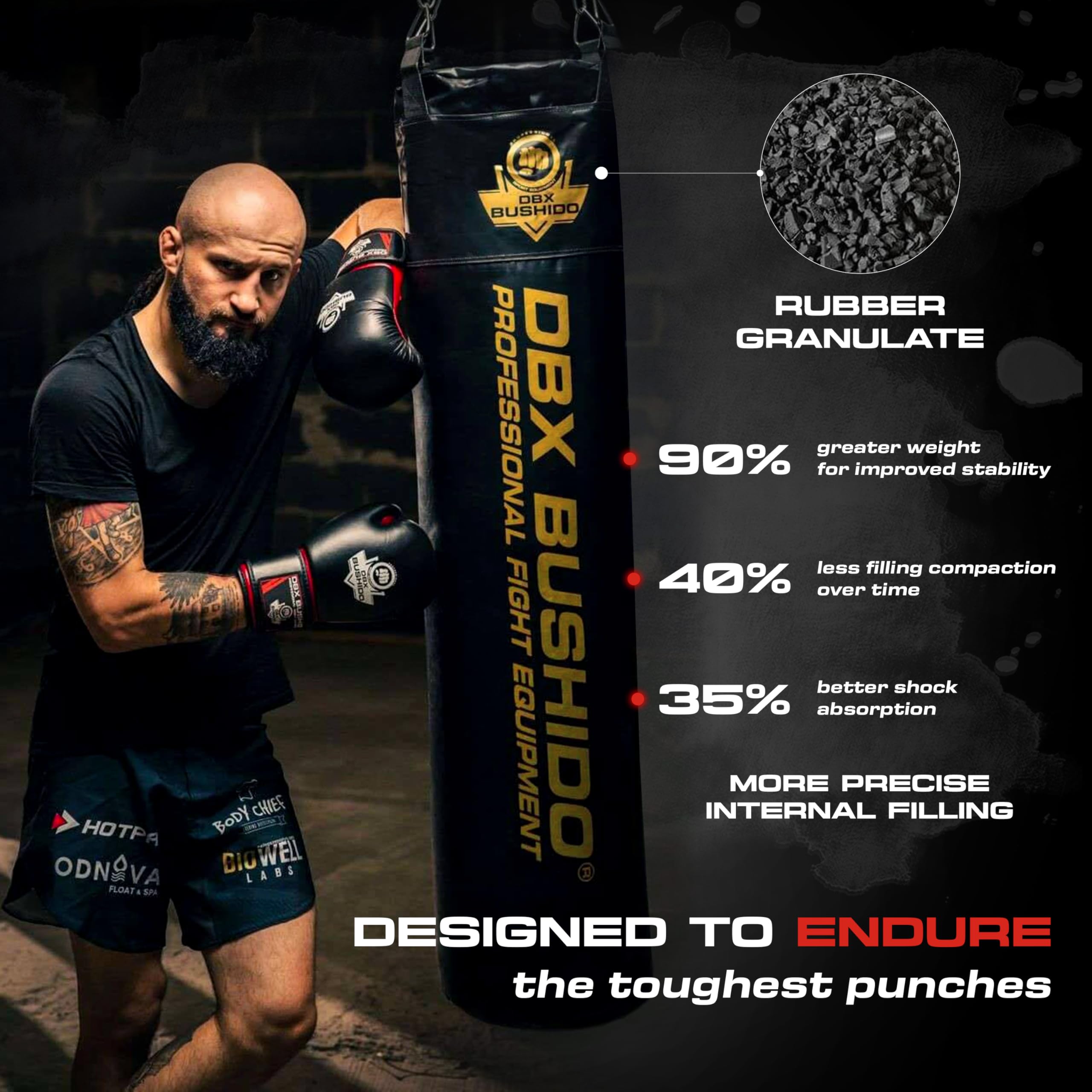 Boksbal Kinderen DBX BUSHIDO Bokszak Ongevuld DBX BUSHIDO SPORT Boxsack Ungefüllt MMA Training Zak